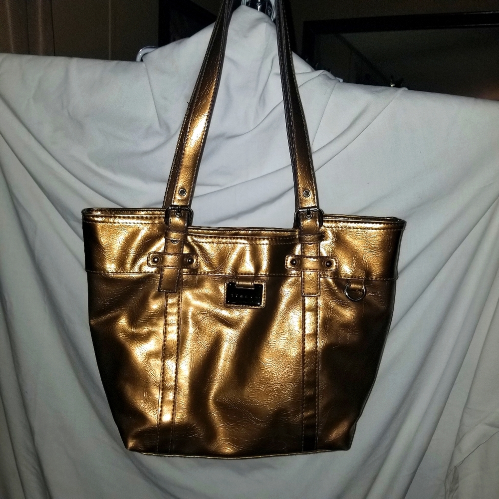 Strada gold womens medium Tote purse